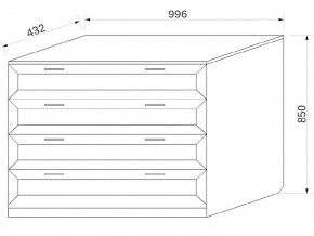 Комод с 4-мя ящиками в Волчанске - volchansk.магазин96.com | фото
