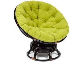 Кресло-качалка Papasan w 23/01 B с подушкой Antique brown, флок Олива в Волчанске - volchansk.магазин96.com | фото