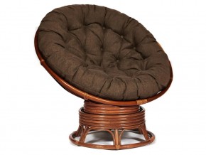 Кресло-качалка Papasan w 23/01 B с подушкой Pecan, ткань Коричневый в Волчанске - volchansk.магазин96.com | фото