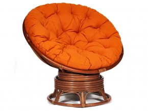 Кресло-качалка Papasan w 23/01 B с подушкой Pecan, ткань Оранжевый в Волчанске - volchansk.магазин96.com | фото