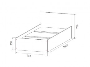 Кровать одинарная (Без матраца 0,9*2,0) в Волчанске - volchansk.магазин96.com | фото