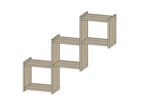 Полка Квадро ясень шимо светлый в Волчанске - volchansk.магазин96.com | фото