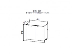 Шкаф нижний ДСМ800 под мойку в Волчанске - volchansk.магазин96.com | фото